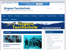 Tablet Screenshot of juergens-tauchschule.de